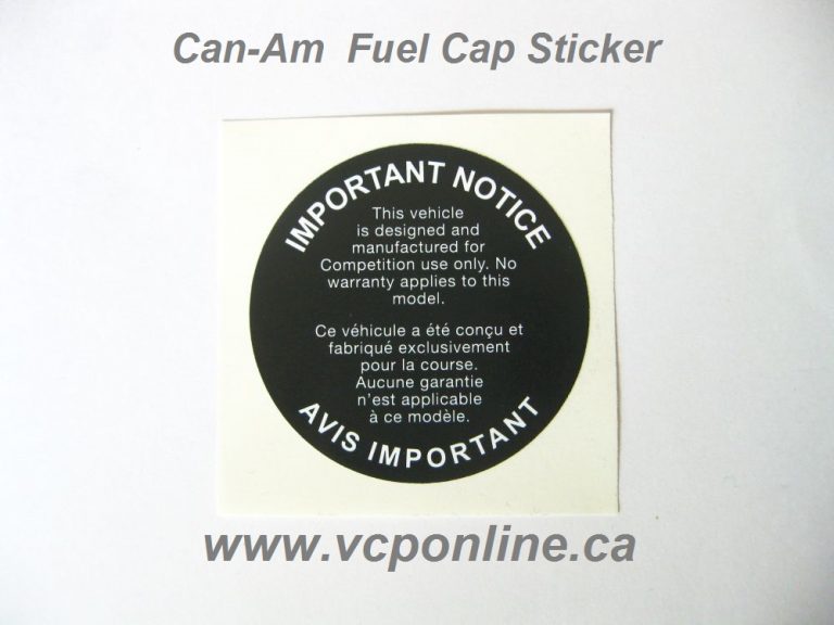 CAD002 Gas cap sticker ''important Notice'' decal with Anti scratch